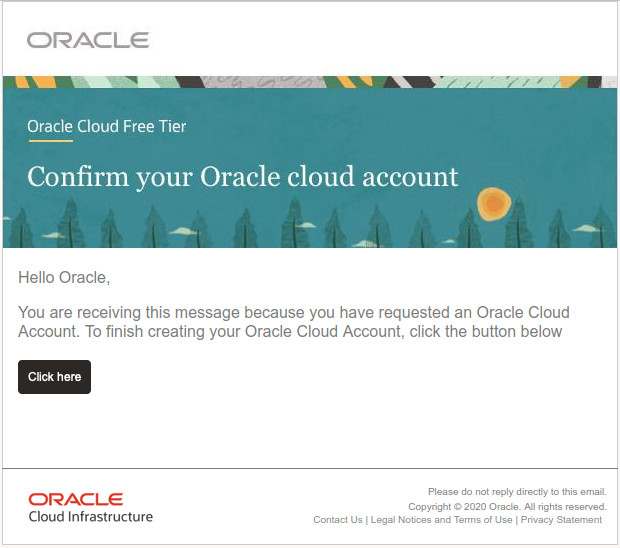 Confirm Your Oracle Cloud Account